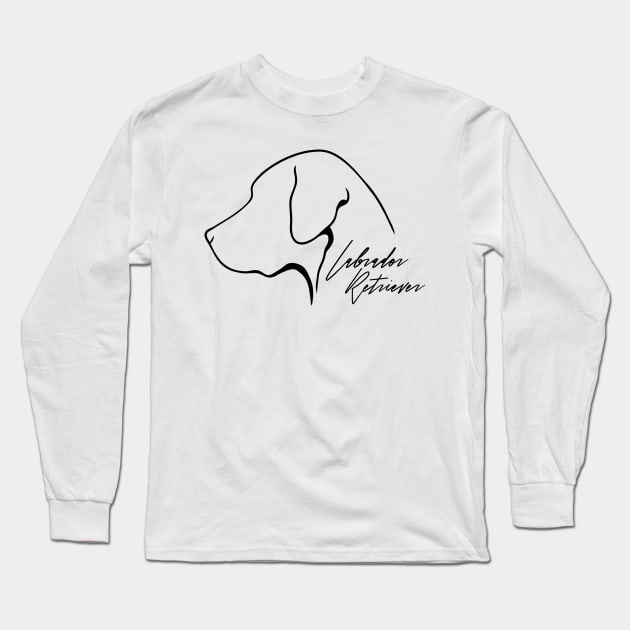 Proud Labrador Retriever profile dog lover gift Long Sleeve T-Shirt by wilsigns